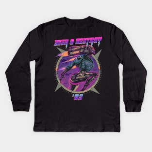 "SEEK & DESTROY " (PURPLE) Kids Long Sleeve T-Shirt